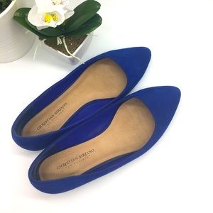 COPY - Christian Siriano Blue Suede Flats 10